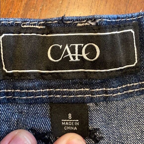 Cato Denim Rhinestone Back Pocket Skirt - Picture 6 of 7